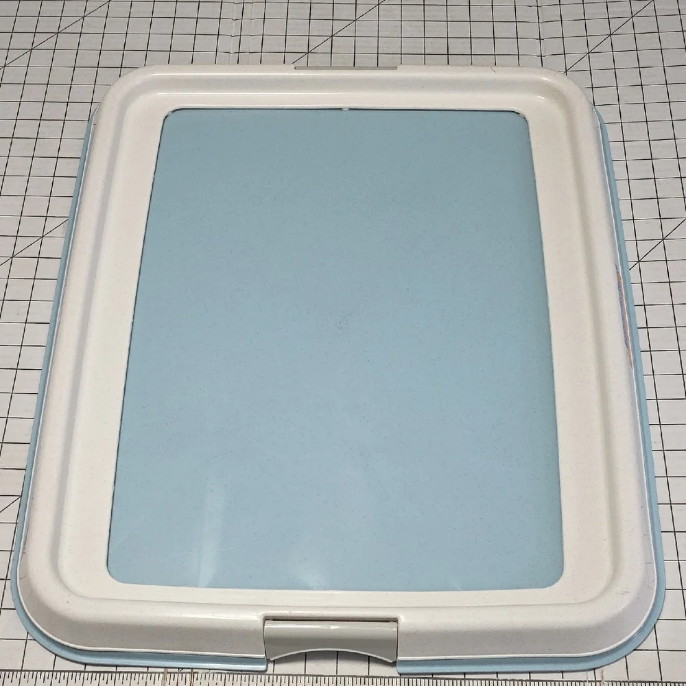 Light Blue and White‎ Tray, Neat'n Dry Floor Protection Tray, Gently Preloved